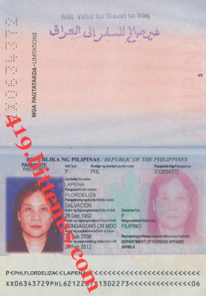 Flordeliza Passport internacional